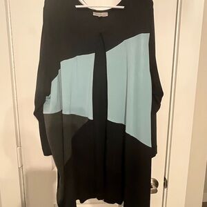 Avenue Black and Light Blue Blazer